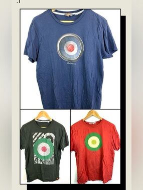 3 Ben Sherman Tshirts with Target Graphic size L